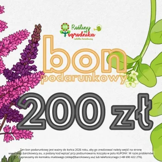 E-bon podarunkowy na kwotę 200 zł - Rośliny od Ogrodnika Szkółka Barcikowscy
