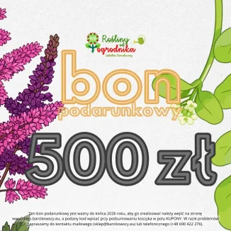 E-bon podarunkowy na kwotę 500 zł - Rośliny od Ogrodnika Szkółka Barcikowscy